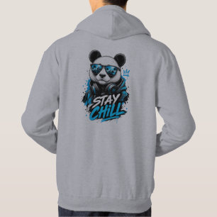 Veste À Capuche Doudou Panda Graphique À Capuche 'Reste Calme'