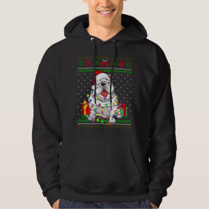 Veste À Capuche Doux moche lumières de Noël Français Chien à Chien