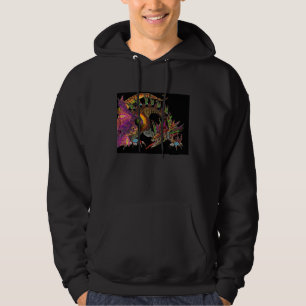 VESTE À CAPUCHE DRAGO / DRAGON D'IMAGINAIRE EN VIOLET D'OR ET NOIR