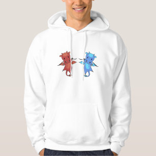 Veste À Capuche Dragon Red Blue Dragon Fairy Tale Imaginaire