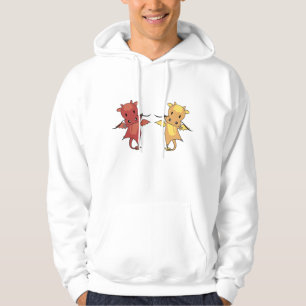 Veste À Capuche Dragon Rouge Et Jaune Dragon Fairy Tale Imaginaire
