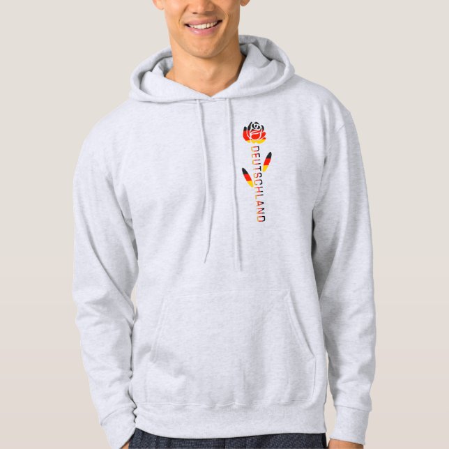 Veste À Capuche Drapeau Allemagne Rose (Devant)