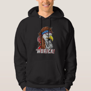 Veste À Capuche Drapeau américain 4 juillet Eagle Mullet Murica Us