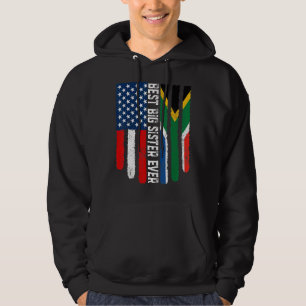 Veste À Capuche Drapeau Américain Afrique du Sud Drapeau Meilleur 