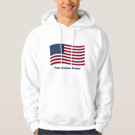 Veste À Capuche Drapeau américain avec slogan personnalisé