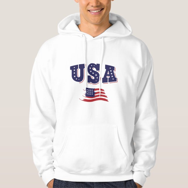 Veste À Capuche Drapeau américain du maillot de football américain (Devant)