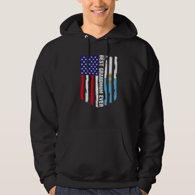 Veste À Capuche Drapeau américain et drapeau de Saint-Marin Meille (Devant)