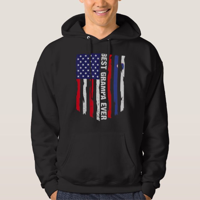 Veste À Capuche Drapeau américain et drapeau slovène Meilleur Gram (Devant)