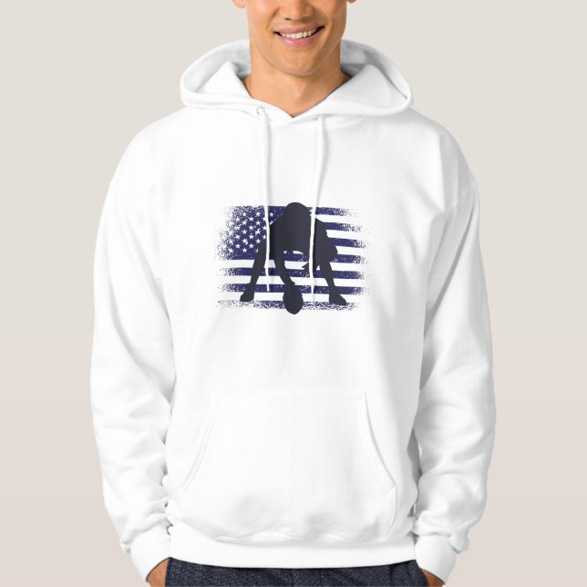 Veste À Capuche Drapeau américain Fan Jersey Shirt USA (Devant)