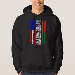 Veste À Capuche Drapeau Américain Madagascar Drapeau Meilleur Frèr