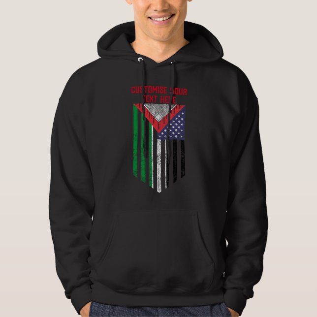 Veste À Capuche Drapeau américain palestinien - Save Palestine (Devant)