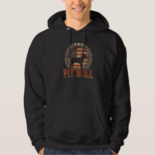Veste À Capuche Drapeau américain Pitbull Chien patriotique améric
