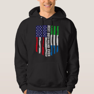 Veste À Capuche Drapeau américain Sierra Leone Drapeau meilleur pe