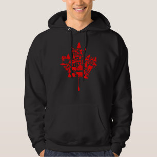 Veste À Capuche Drapeau canadien Feuille d'érable de la fête du Ca