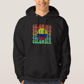 Veste À Capuche Drapeau Colombie Rétro Hommes Femmes Enfants
