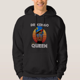 Veste À Capuche Drapeau congolais Reine africaine RD Congo Congol