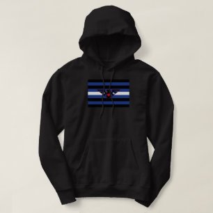 Veste À Capuche Drapeau de fierté d'aigle en cuir