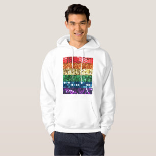 Veste À Capuche drapeau de la fierté à paillettes homme capté swea