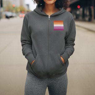 Veste À Capuche Drapeau de la fierté lesbienne à dégradé – Drapeau
