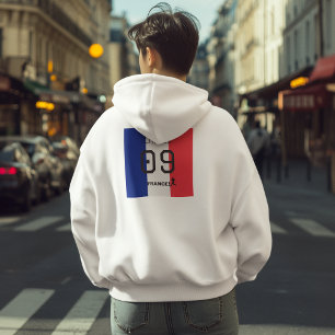 Veste À Capuche Drapeau de la France personnalisable Maillot de fo