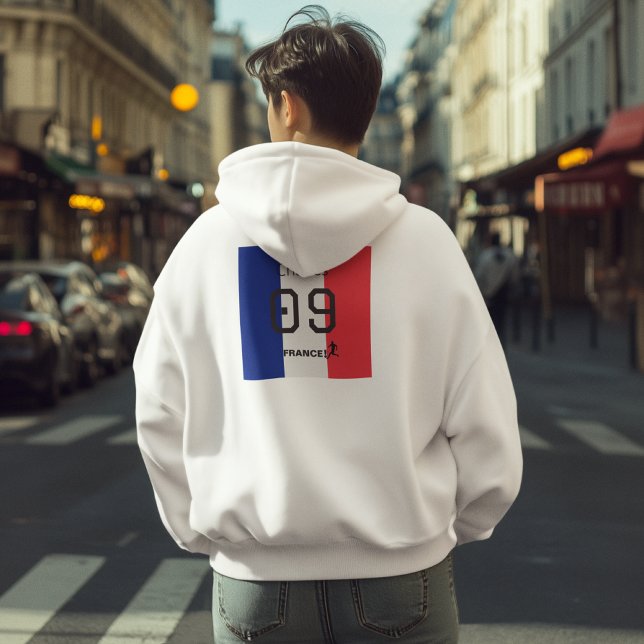 Veste À Capuche Drapeau de la France personnalisable Maillot de fo (Créateur téléchargé)