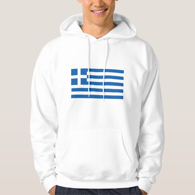 Veste À Capuche Drapeau de la Grèce (Devant)