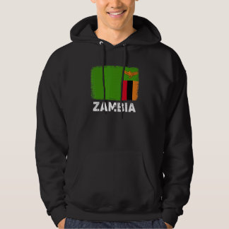 Veste À Capuche Drapeau de la Zambie   Soutenir le peuple zambien 