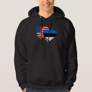 Veste À Capuche Drapeau de l'Estonie Fierté estonienne américaine