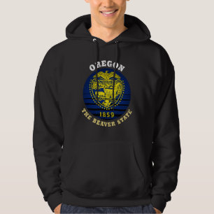 VESTE À CAPUCHE DRAPEAU DE L'ÉTAT DU BEAVER D'OREGON
