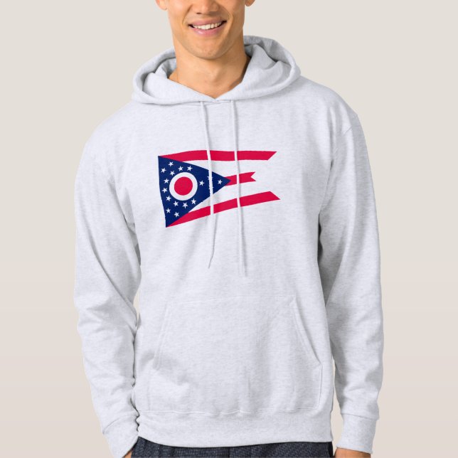Veste À Capuche Drapeau de l'Ohio : la bannière Buckeye State (Devant)