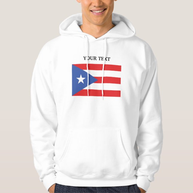 Veste À Capuche Drapeau de Porto Rico (Devant)