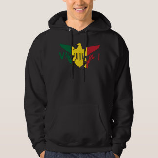 Veste À Capuche Drapeau des îles Vierges américaines Rasta, rouge