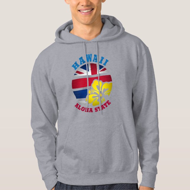 VESTE À CAPUCHE DRAPEAU D'ÉTAT DE HAWAII ALOHA (Devant)