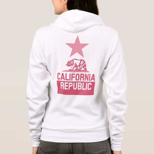 Veste À Capuche Drapeau d'état de RÉPUBLIQUE de la CALIFORNIE (Dos)
