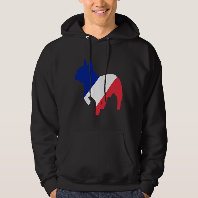 Veste À Capuche Drapeau français de Bulldog (Devant)