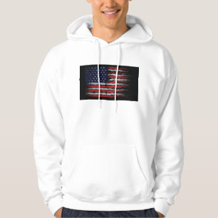 Veste À Capuche Drapeau Grunge U.S.A