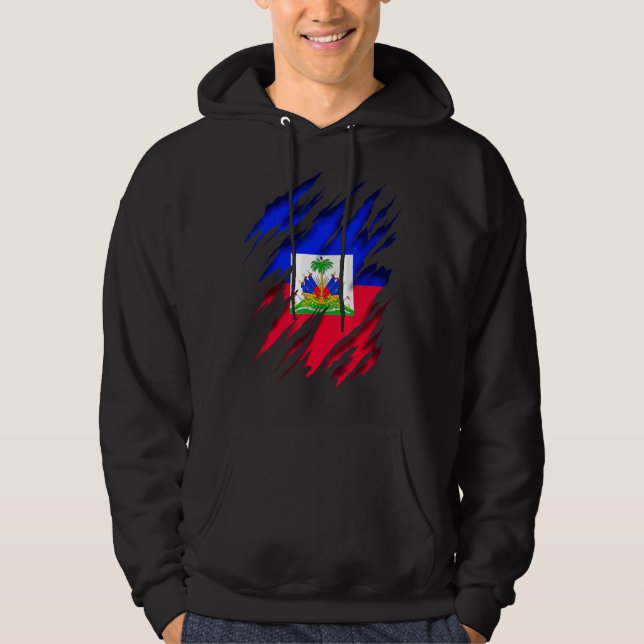 Veste À Capuche Drapeau haïtien Haïti (Devant)