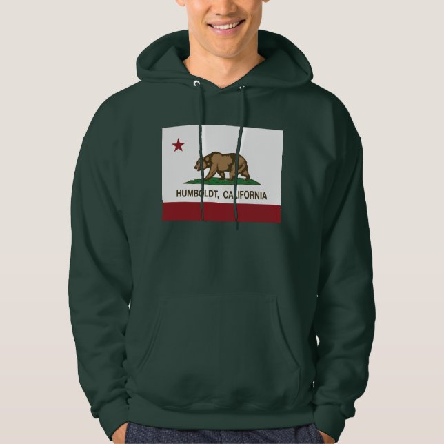 Veste À Capuche Drapeau Humboldt de République de la Californie (Devant)