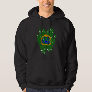 Veste À Capuche Drapeau indien Couleur henné mains bohème graphiqu