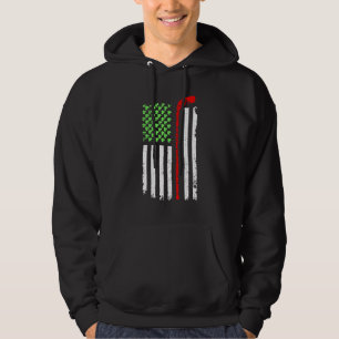 Veste À Capuche Drapeau irlandais américain Lucky Hockey St Patric