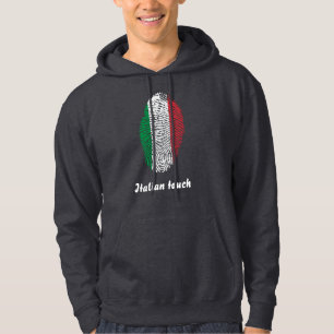Veste À Capuche Drapeau italien d'empreinte digitale de contact