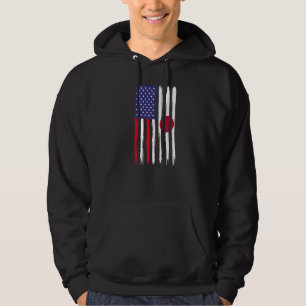 Veste À Capuche Drapeau Japonais Racines à moitié américain Patrio