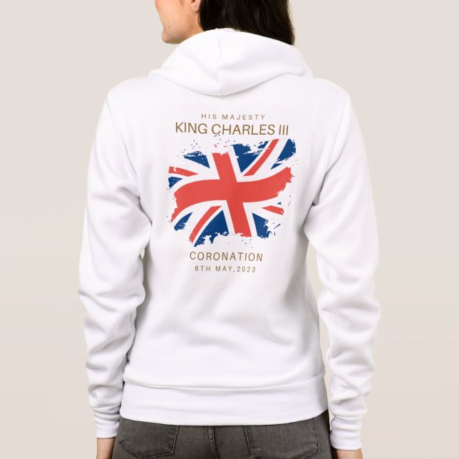 Veste À Capuche Drapeau King Charles III Union Jack (Dos)