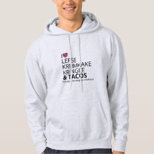 Veste À Capuche Drapeau norvégien Cœur   Message personnalisable