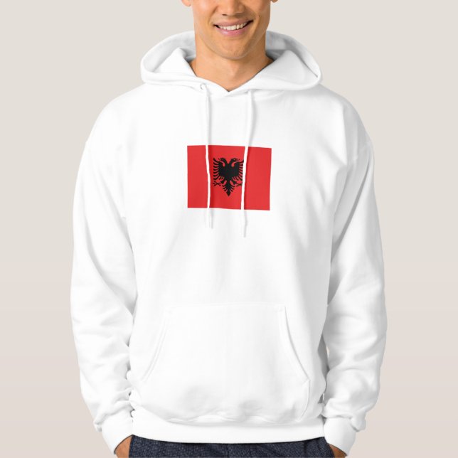 Veste À Capuche Drapeau patriotique albanais (Devant)