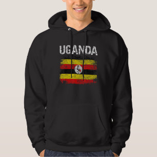 Veste À Capuche Drapeau vintage de l'Ouganda Patriotique