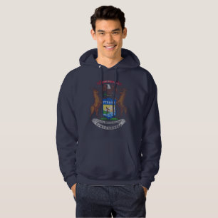 Veste À Capuche Drapeau vintage d'état du Michigan