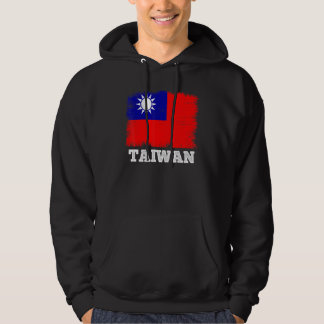 Veste À Capuche Drapeau vintage Taïwan Pays Drapeau rétro Taïwan