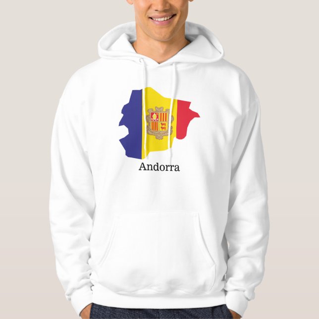 Veste À Capuche Drapeaux et pays Andorre (Devant)