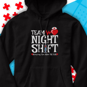 Veste À Capuche Drôle 7:05 Team Night Shift Infirmière Appréciatio
